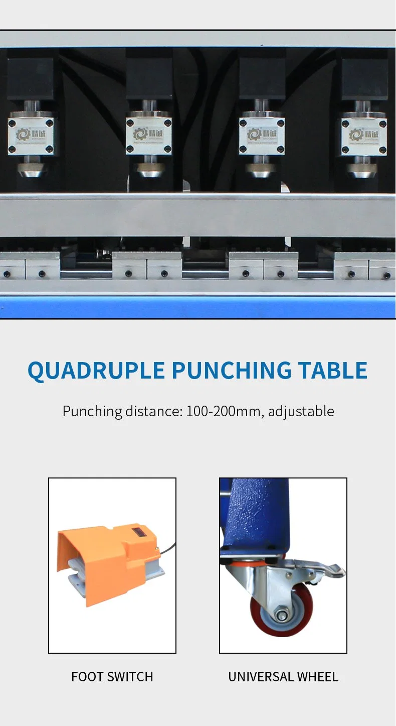 Durable Hydraulic Punching Machine 4-Holes 8-Holes 16-Holes in an Operation