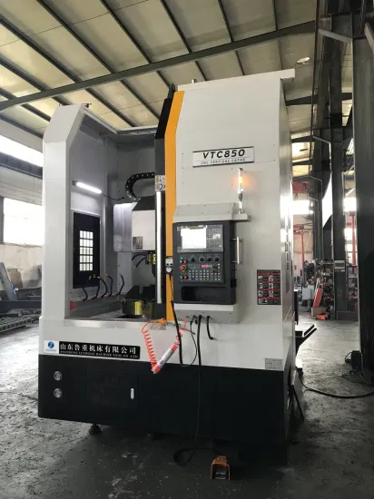 Máquina de torno vertical CNC barata VTC1250 de alta qualidade